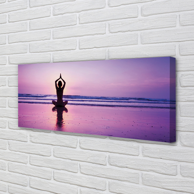 Quadro su tela Woman Sea Yoga