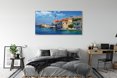 Quadro su tela Costa della Grecia del mare