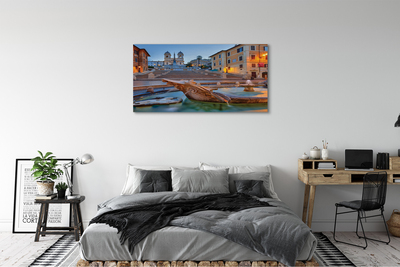 Quadro su tela Roma Sunset Fountain Buildings