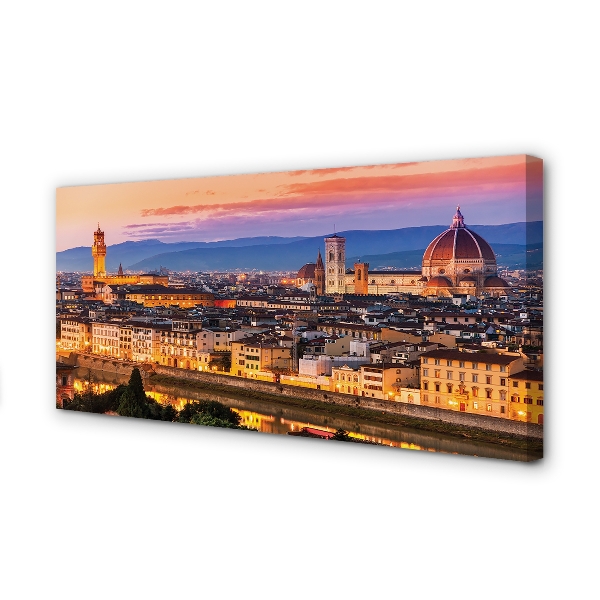 Quadro su tela Cattedrale notturna panorama Italia