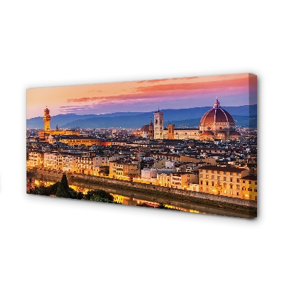 Quadro su tela Cattedrale notturna panorama Italia