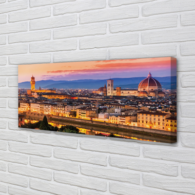 Quadro su tela Cattedrale notturna panorama Italia