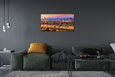 Quadro su tela Cattedrale notturna panorama Italia