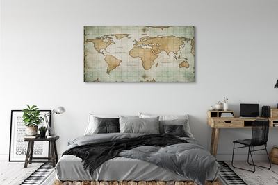 Quadro su tela Mappa bruciata