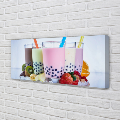 Quadro su tela Cocktail di latte con frutta