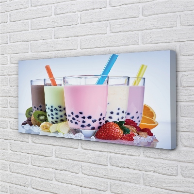 Quadro su tela Cocktail di latte con frutta