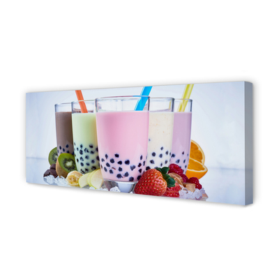 Quadro su tela Cocktail di latte con frutta