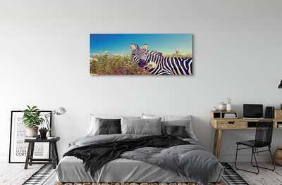 Quadro su tela Fiori zebra