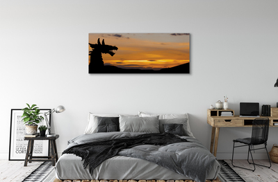 Quadro su tela Dragon Sunset Heaven