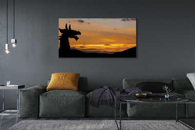 Quadro su tela Dragon Sunset Heaven