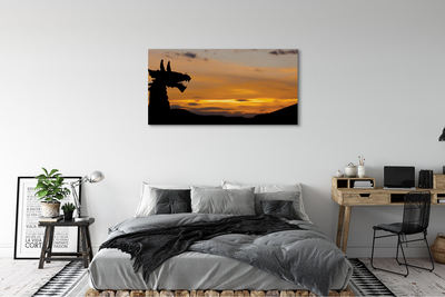 Quadro su tela Dragon Sunset Heaven