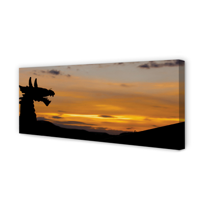 Quadro su tela Dragon Sunset Heaven