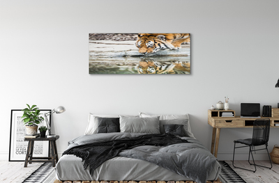 Quadro su tela Bere tigre