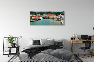 Quadro su tela Spagna, la città di Mountain River