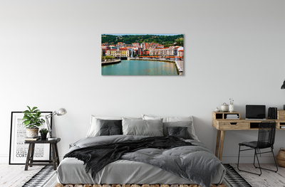 Quadro su tela Spagna, la città di Mountain River