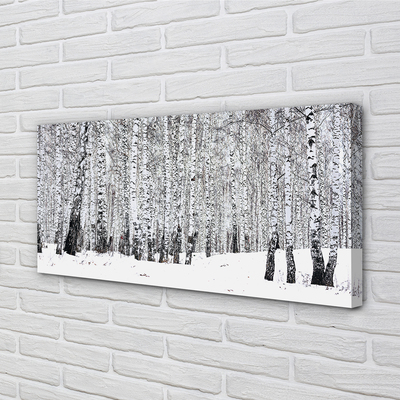 Quadro stampa su tela Alberi di neve invernali