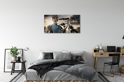 Stampa quadro su tela Bike di nuvole cicliste