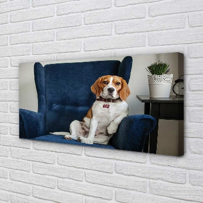 Quadro su tela Cane sedentario