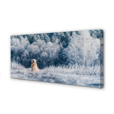 Quadro su tela Dog Mountain Winter