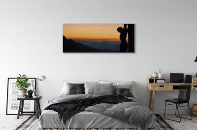 Quadro su tela Crocifisso Gesù Sunset