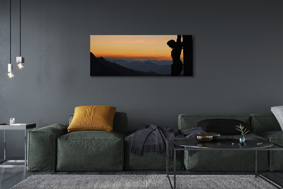 Quadro su tela Crocifisso Gesù Sunset