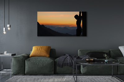 Quadro su tela Crocifisso Gesù Sunset