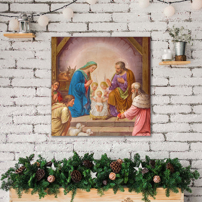 Quadro su tela Gesù Natale stabile