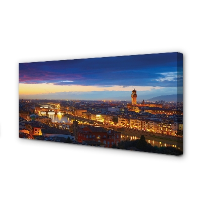 Foto quadro su tela Italia Panorama Night Bridges