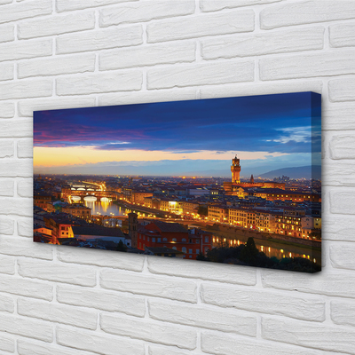 Foto quadro su tela Italia Panorama Night Bridges