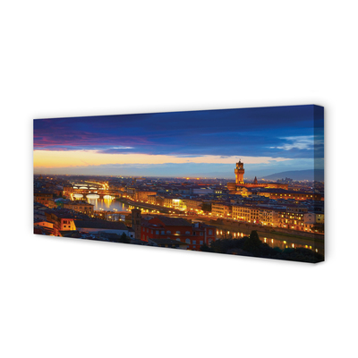 Foto quadro su tela Italia Panorama Night Bridges