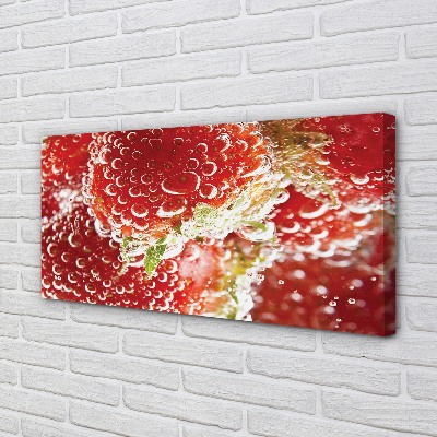 Quadro su tela Fragole bagnate