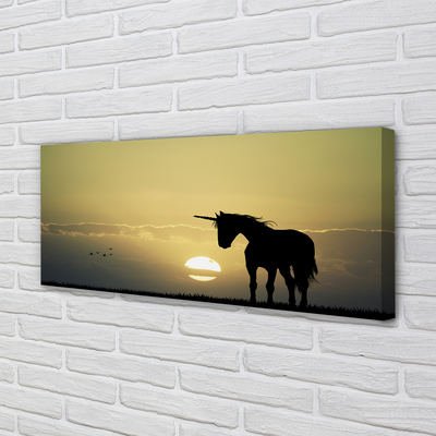 Quadro su tela Sunness Field Unicorn