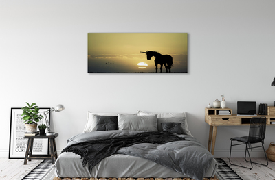 Quadro su tela Sunness Field Unicorn