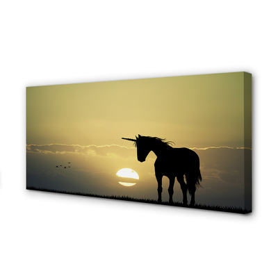 Quadro su tela Sunness Field Unicorn