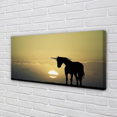 Quadro su tela Sunness Field Unicorn