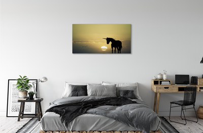 Quadro su tela Sunness Field Unicorn