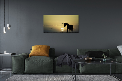 Quadro su tela Sunness Field Unicorn