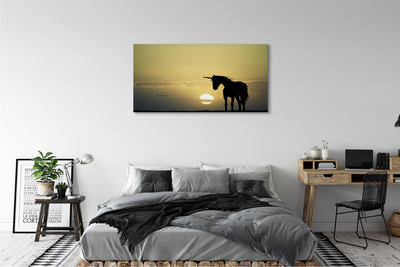 Quadro su tela Sunness Field Unicorn