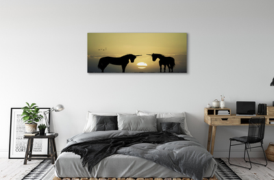 Quadro su tela Sunness Field of unicorns