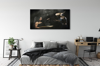 Quadro su tela Donna del carattere oscuro