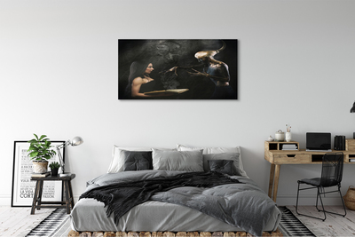 Quadro su tela Donna del carattere oscuro