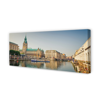 Quadro su tela Cattedrale del fiume Germania Amburgo