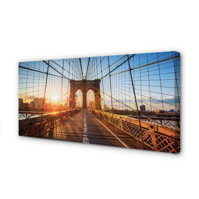 Quadro stampa su tela Sun East Bridge