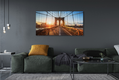 Quadro stampa su tela Sun East Bridge