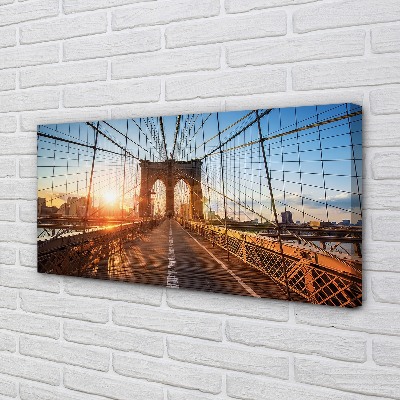 Quadro stampa su tela Sun East Bridge