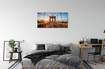 Quadro stampa su tela Sun East Bridge