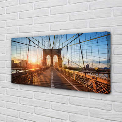 Quadro stampa su tela Sun East Bridge