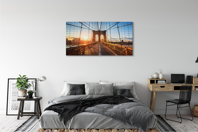 Quadro stampa su tela Sun East Bridge