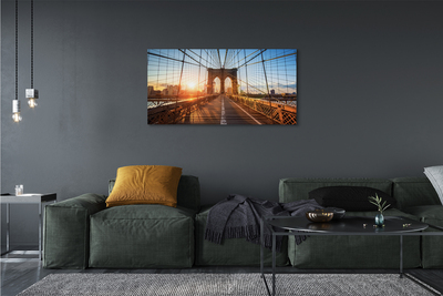 Quadro stampa su tela Sun East Bridge