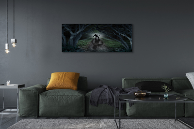 Quadro su tela Forma della foresta oscura di un albero